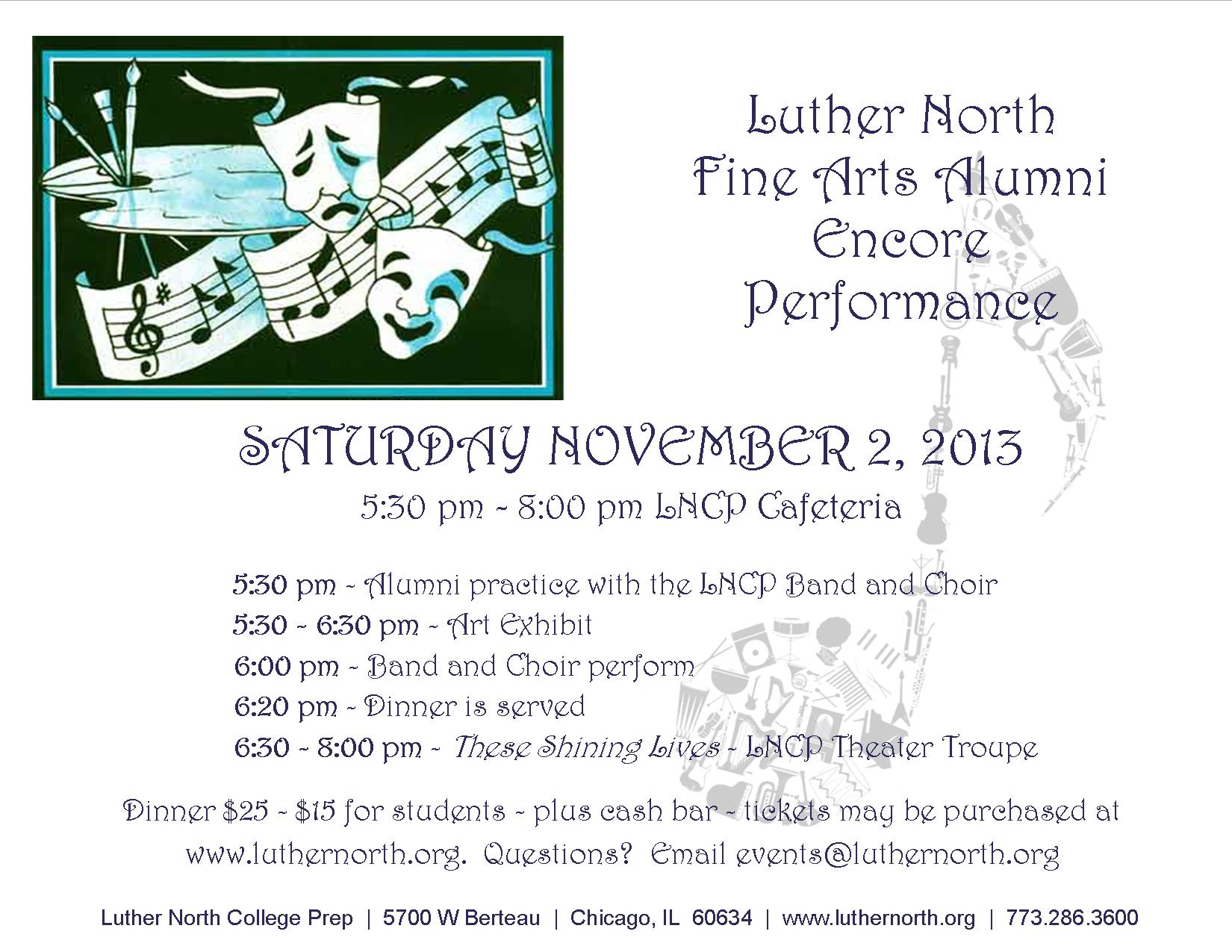 Fine Arts Dinner Poster 2013