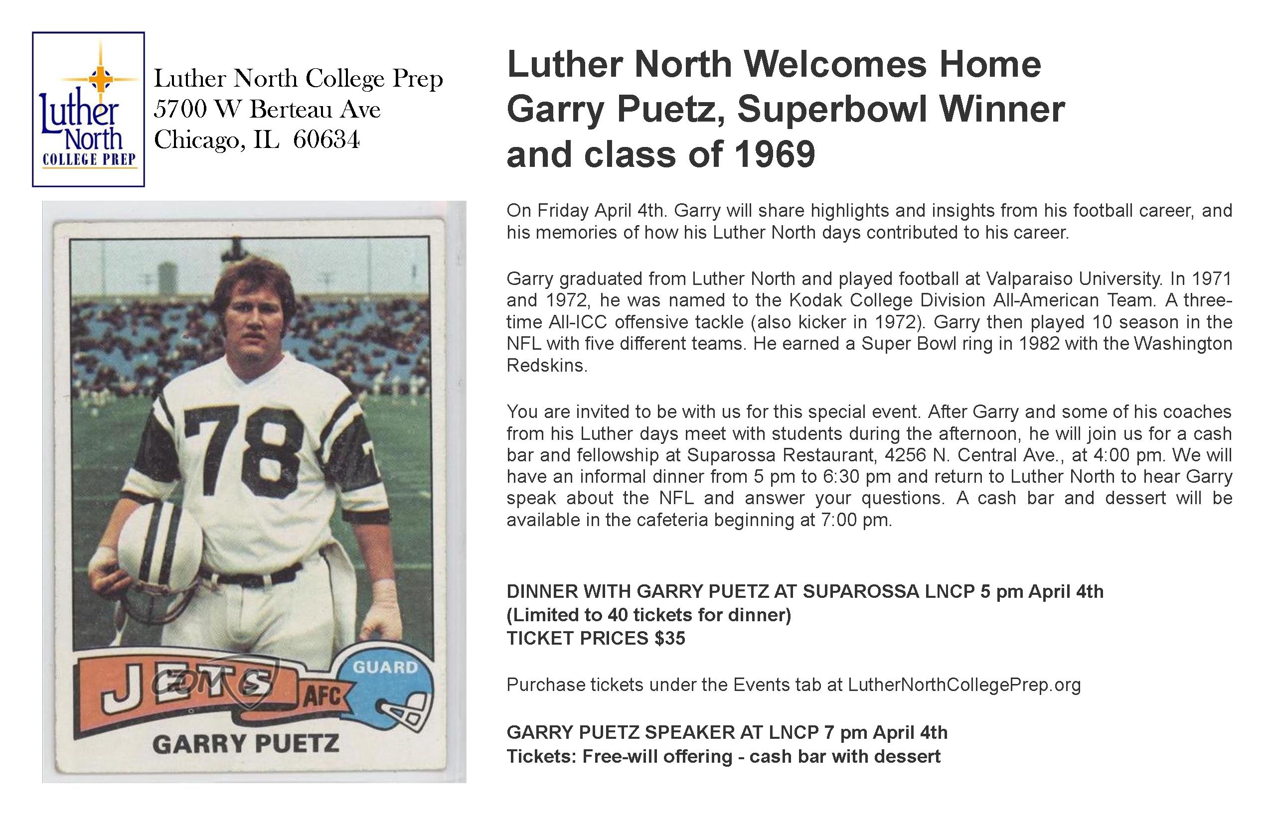 Garry Puetz Event 2014 Poster