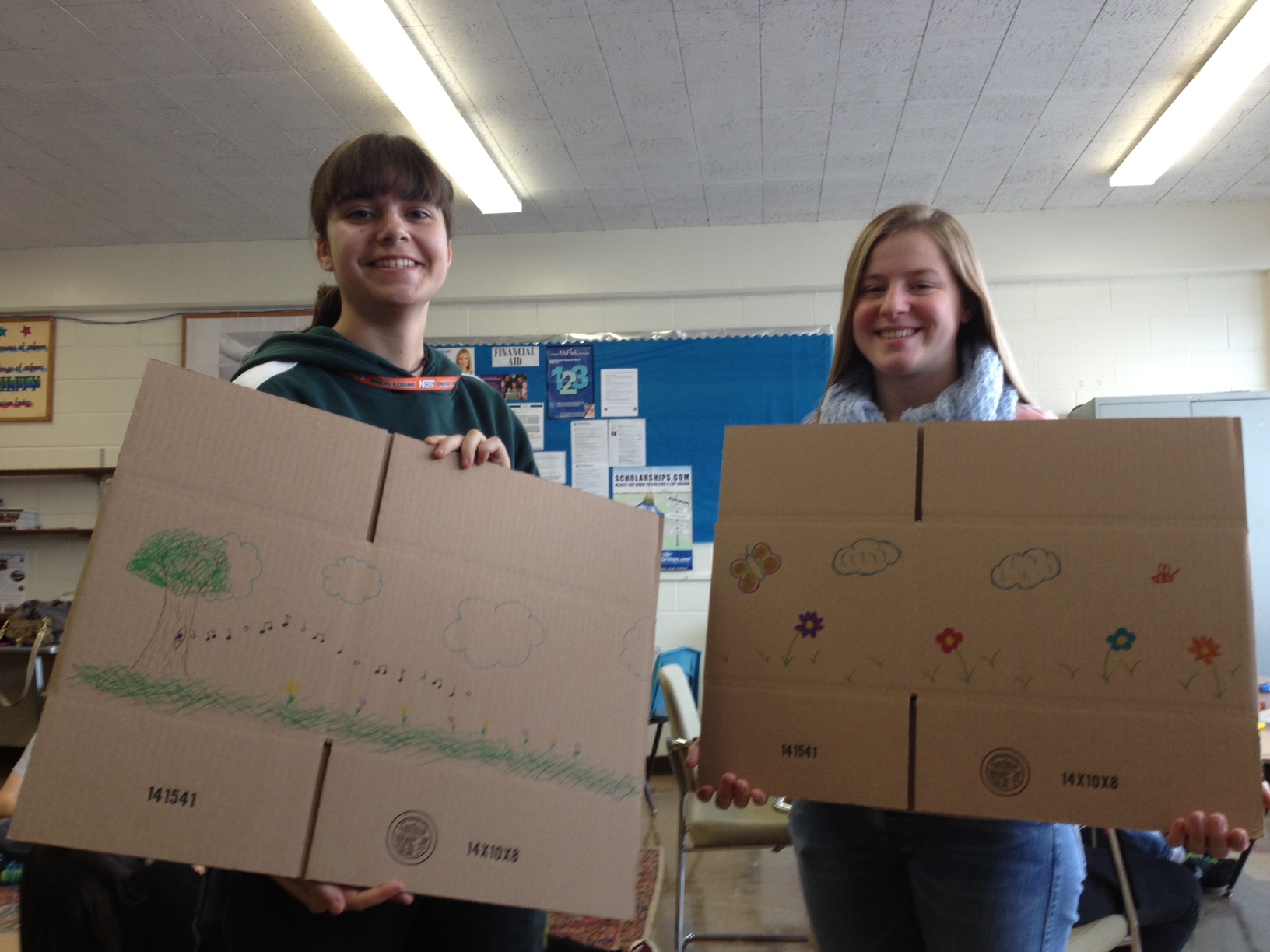 Coloring boxes and cards for Phil's Friends