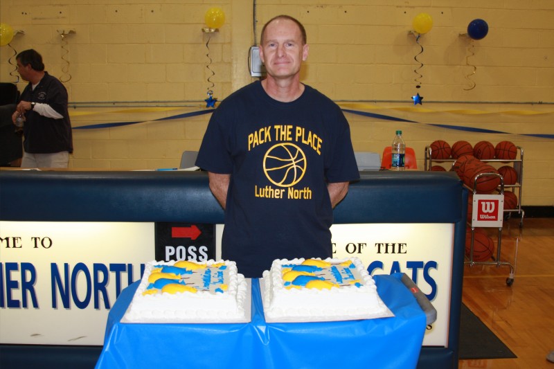 Coach Grim and his celebration cakes