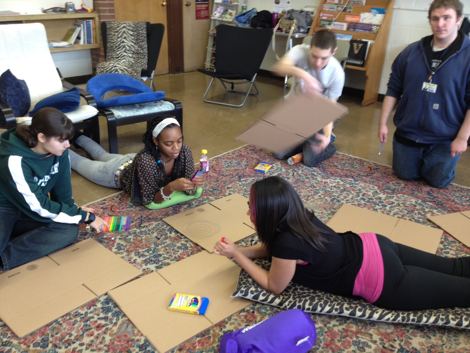 Coloring boxes and cards for Phil's Friends