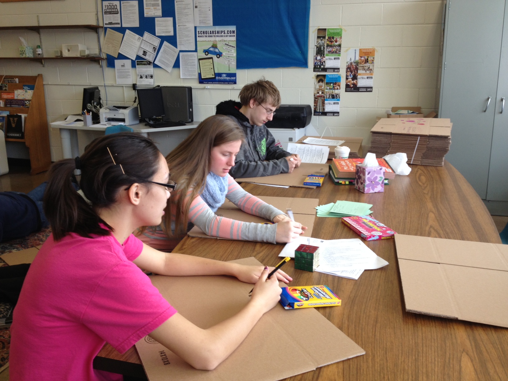 Coloring boxes and cards for Phil's Friends