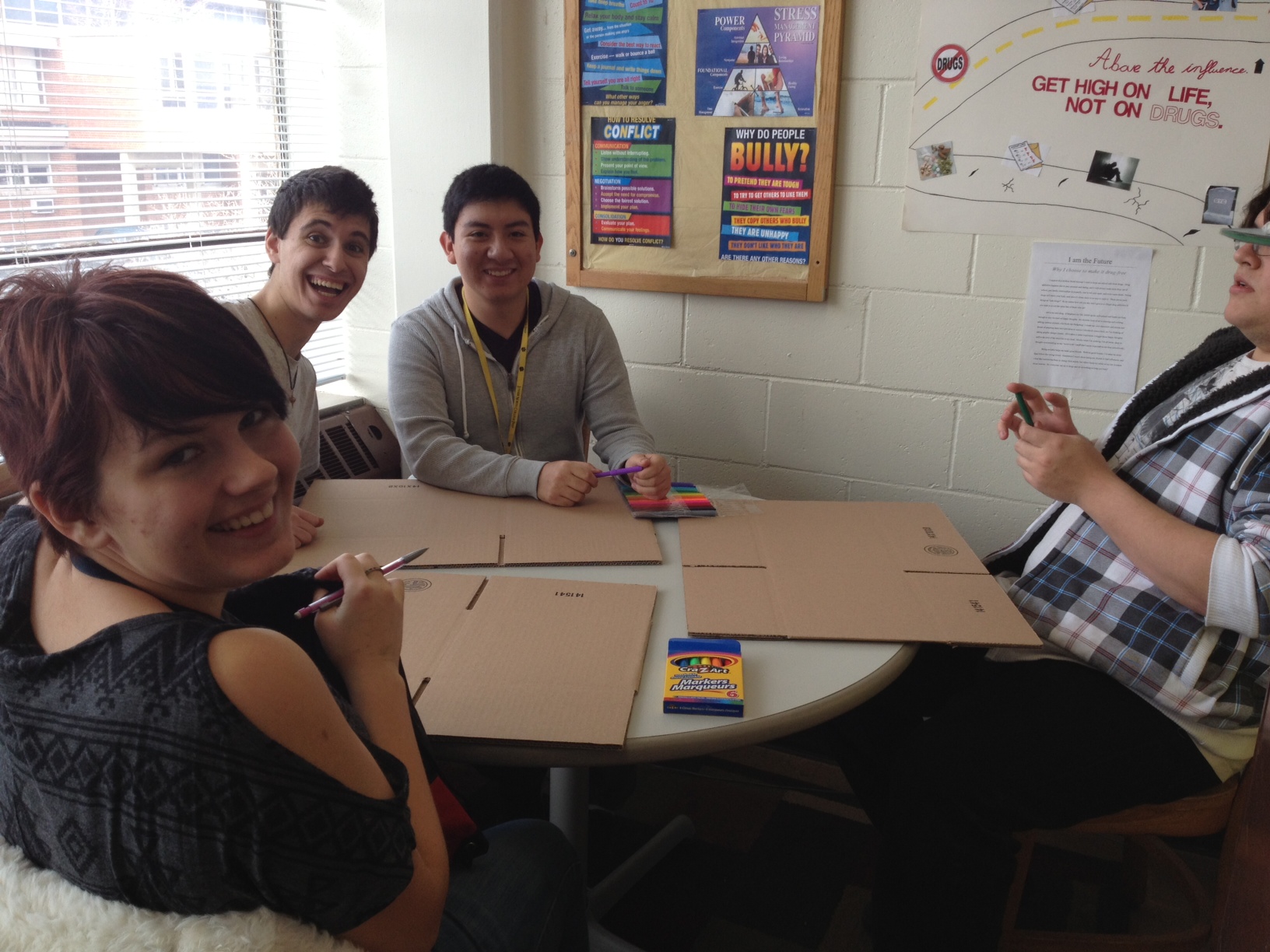 Coloring boxes and cards for Phil's Friends