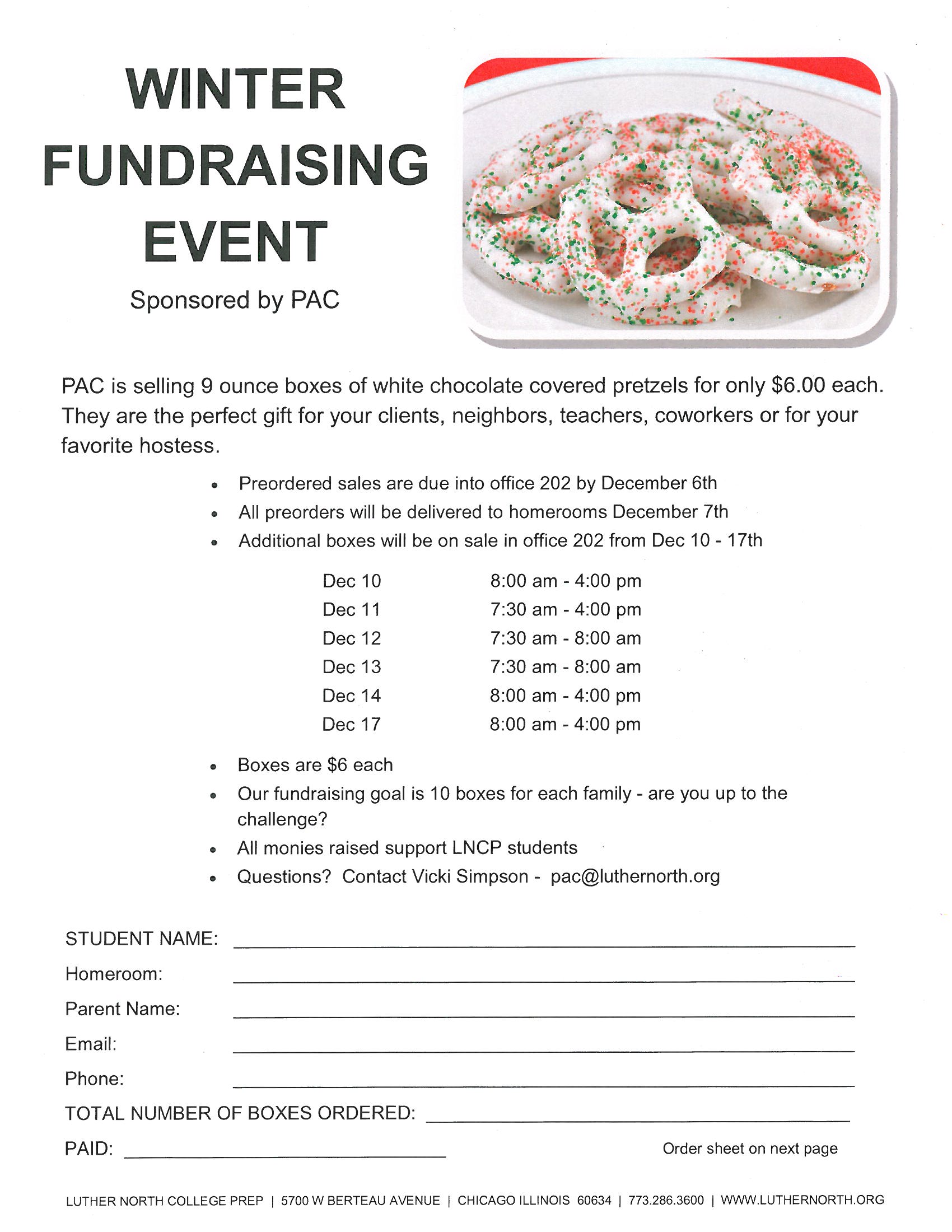 Winter fundriaser form