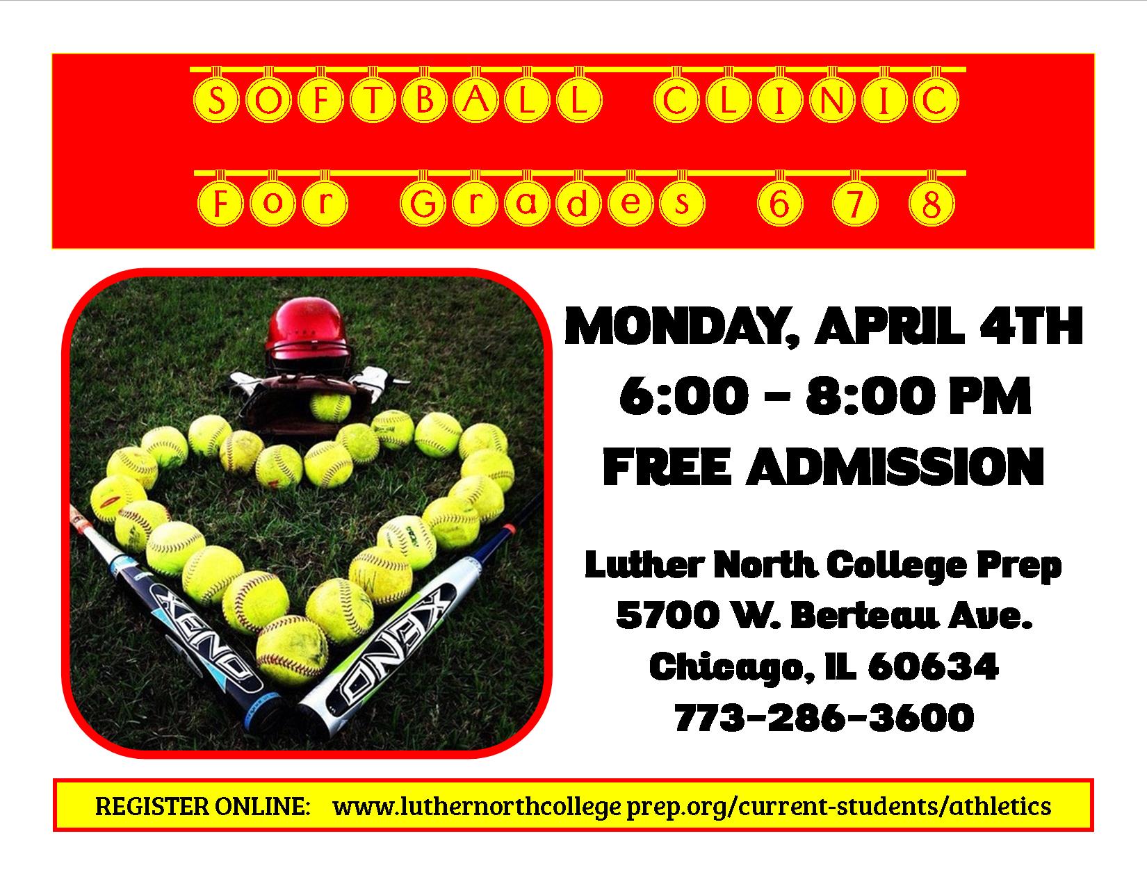 Softball Clinic poster